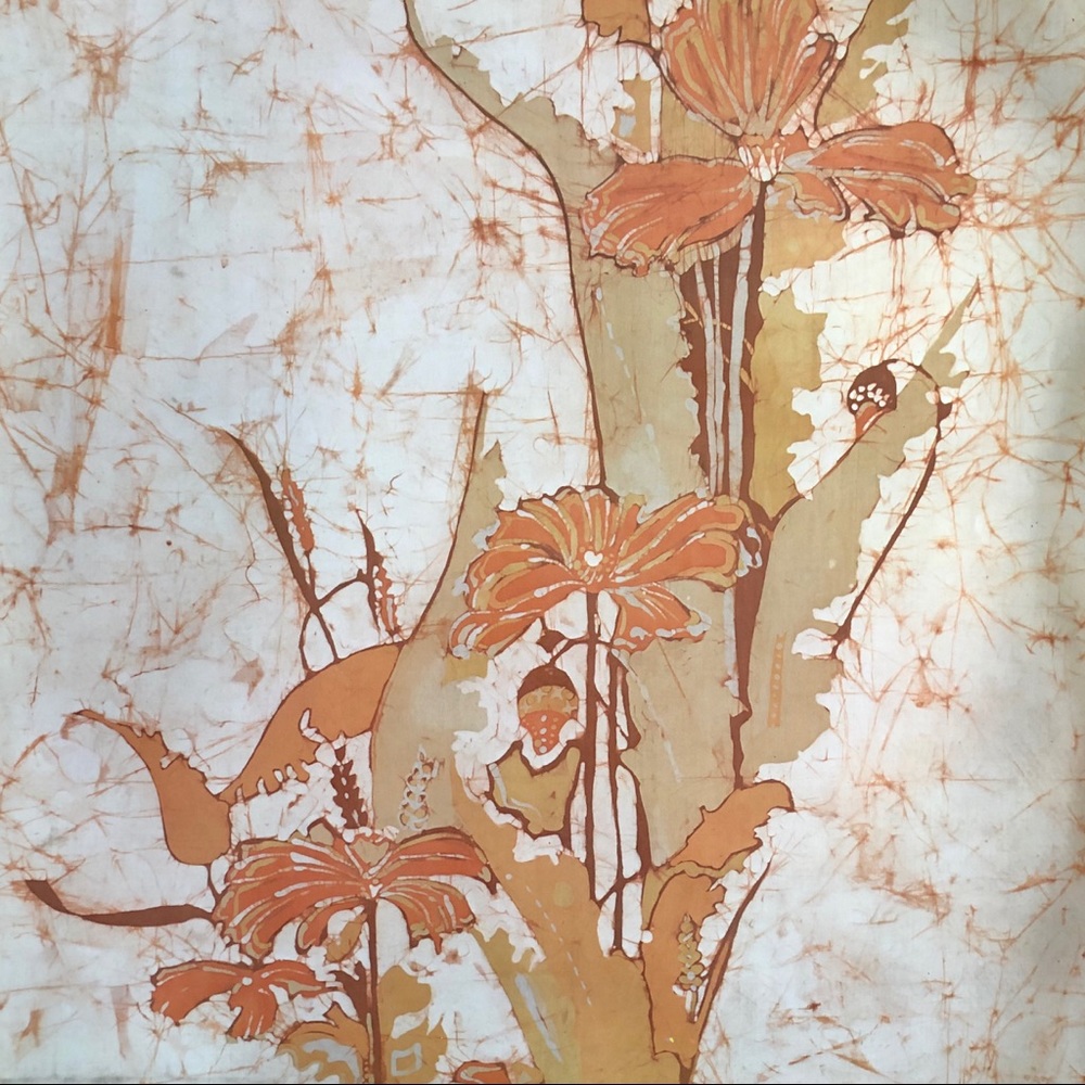 Large Print- Batik in Brown & Orange